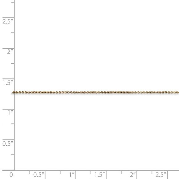 0.75mm, 14k Yellow Gold, Cable Chain Necklace, 16 Inch - Picture 5 of 8